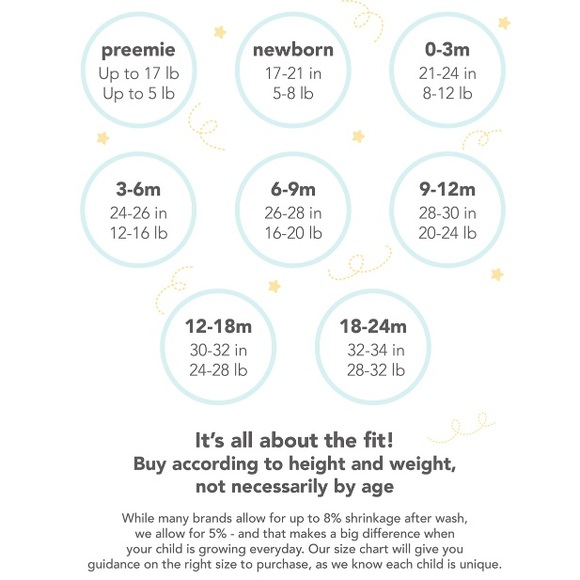 Little Star Natural Cotton Baby Girls Sleep n Play, 2Pk - Picture 4 of 4